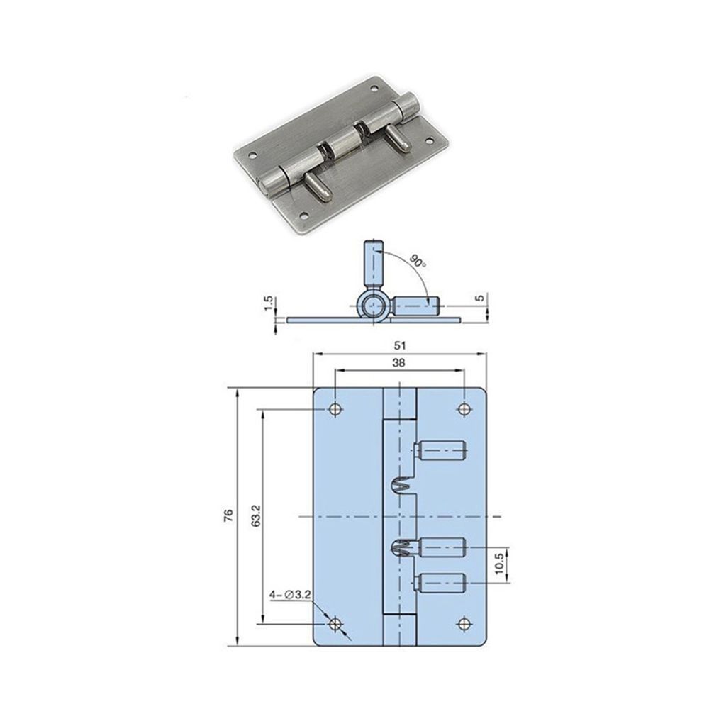 Multi-function Stainless Steel Removable Door Limit Hinge Flap Hinge Spring Latch Door Hinge