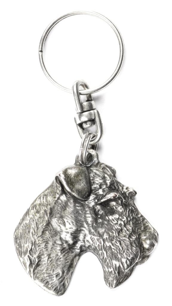 Fox Terrier Wire - Silver-plated Dog Pendant, Handbag Decoration, Backpack Pendant by Art-Dog Brand