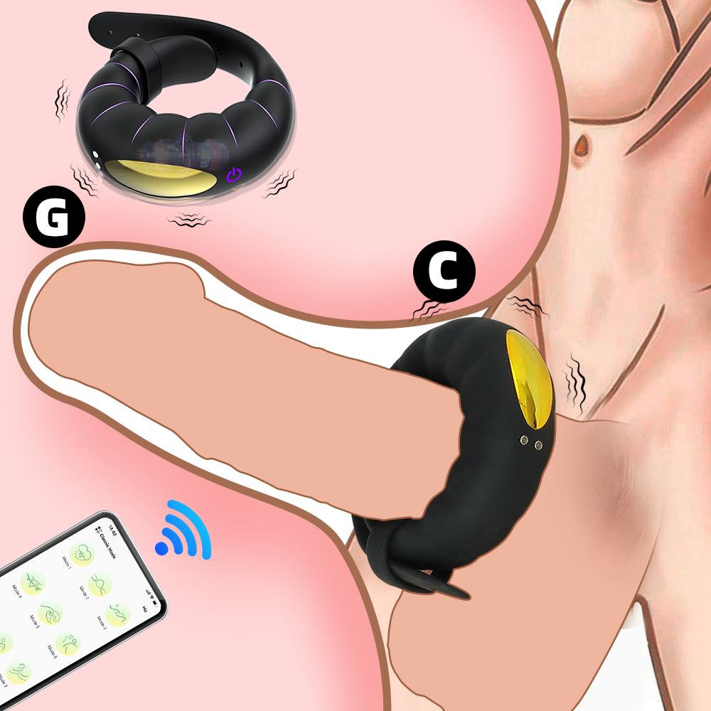 Вибрирующее кольцо на член 10 режимов вибрации стимулятор клитора точка G для пар задержка эякуляции взрослые секс-игрушки для мужчин и женщин