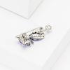 Cute Bowknot Cat Shape Brooch Shining Faux Crystal Inlaid Pin Suit Lapel Badge Jewelry Gift Coat Accessories