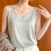 Women Strap Top V Neck Basic Sleeveless Silk Tank Tops Female Summer Plus Size Camisole