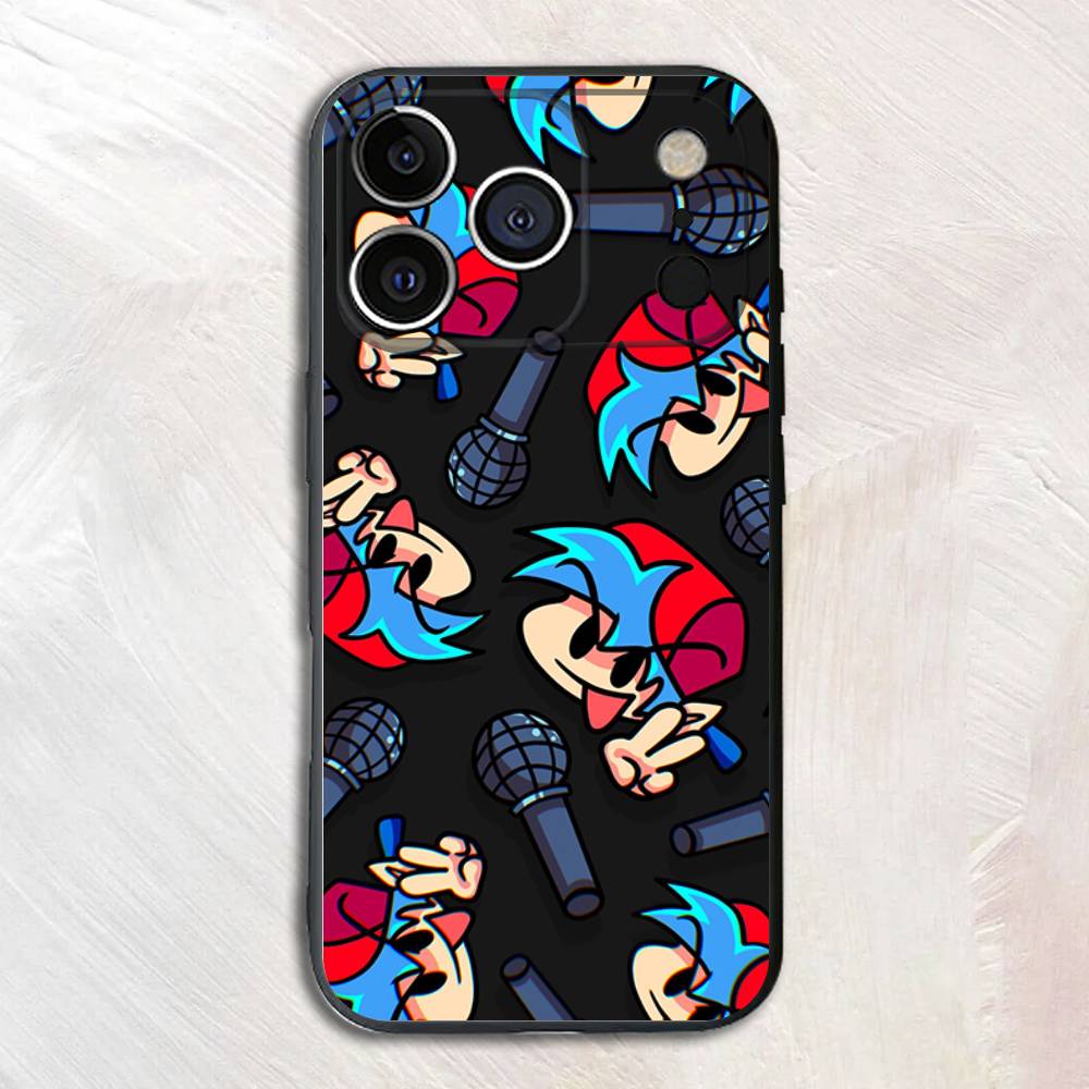 Силиконовый чехол для телефона F-Friday N-Night Funkin для iPhone 17, 16, 15, 14, 13, 12 X XS Plus Pro Max, противоударный, мягкий чехол
