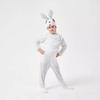 Очаровательный детский костюм белого кролика для Хэллоуина и косплея, унисекс комбинезон