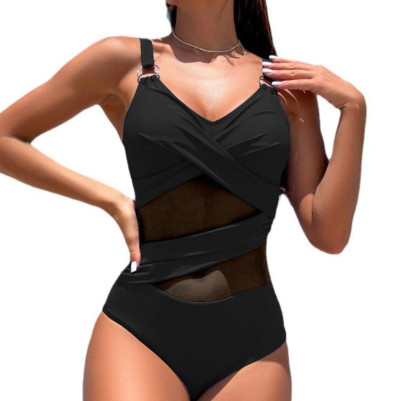 Push Up Женский цельный купальник Сексуальный сетчатый купальник Женский пляжный купальный костюм