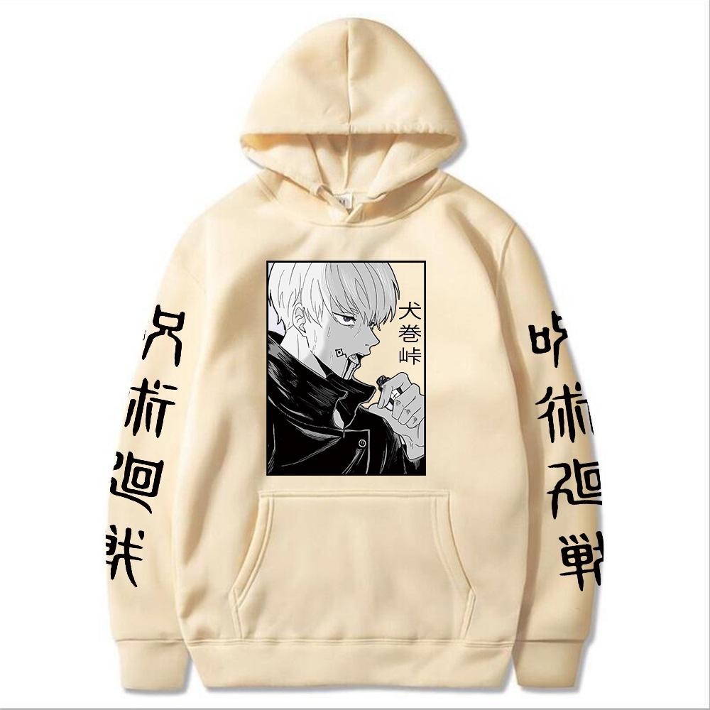 Anime Jujutsu Kaisen Inumaki Toge Graphic Print Hooded Men Women Prevalent Hoodies Plus Size Streetwear Harajuku Male Sweatshirt