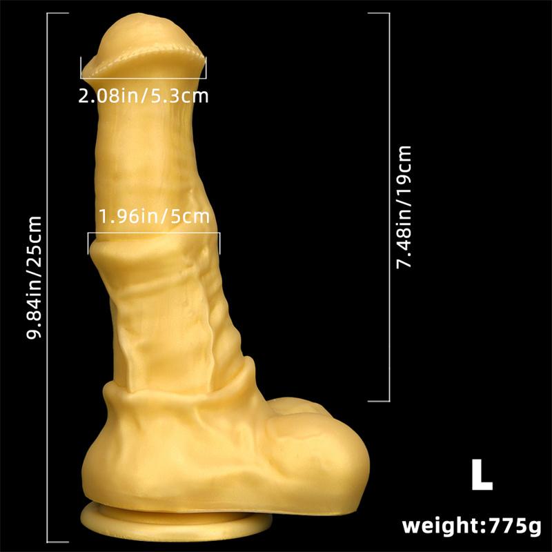 Gold Golden Horse Dildo Male and Female Silicone Soft Oversized Anal Plugs Anal Plug Masturbator