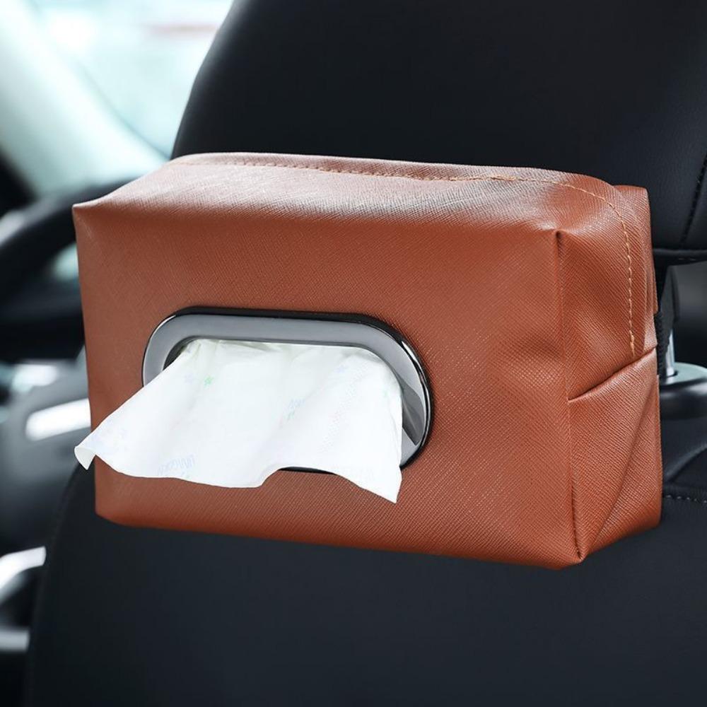 Коробка для салфеток из искусственной кожи на спинку сиденья автомобиля, держатель для бумажных полотенец, аксессуары для салона автомобиля