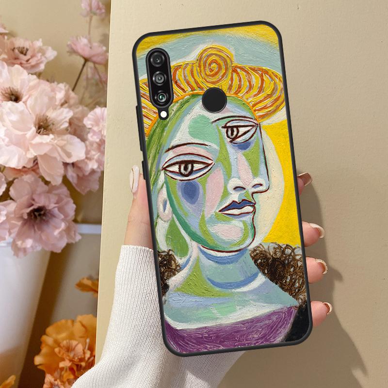 Painting Picasso Abstract Art Cover For Huawei P30 Lite P40 P20 P50 Pro Nova 5T P Smart 2019 Case For Honor 50 10i 8X