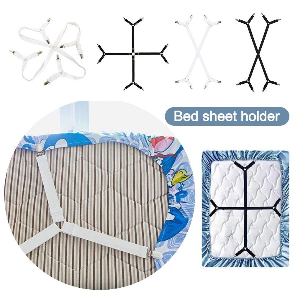 Non-Slip Bed Sheet Holder Adjustable Fixing Strap Grippers Durable Clothes Pegs  Blankets