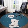 1pc Panda Bear Office Round Area Rug, Indoor Mat Suitable For Office, Under Office Chairs Bedroom Living Room Home Decor, Room Deco