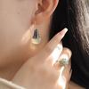 VENTFILLE 925 Silver Hotan Jade Earring for Women Grass Retro Texture Water Drop Trend Ethnic Jewelry Gift Dropshipping