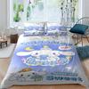 Cinnamoroll patterned soft and comfortable duvet cover, children's bedding set, available in king, large, single and double size