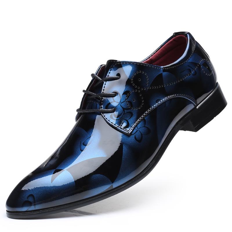 Fashion Luxury Men Oxford Shoes Retro Floral Pattern Men Dress Shoes Fashion Lace-Up Flats High Quality Business Men Party Wedding Shoes