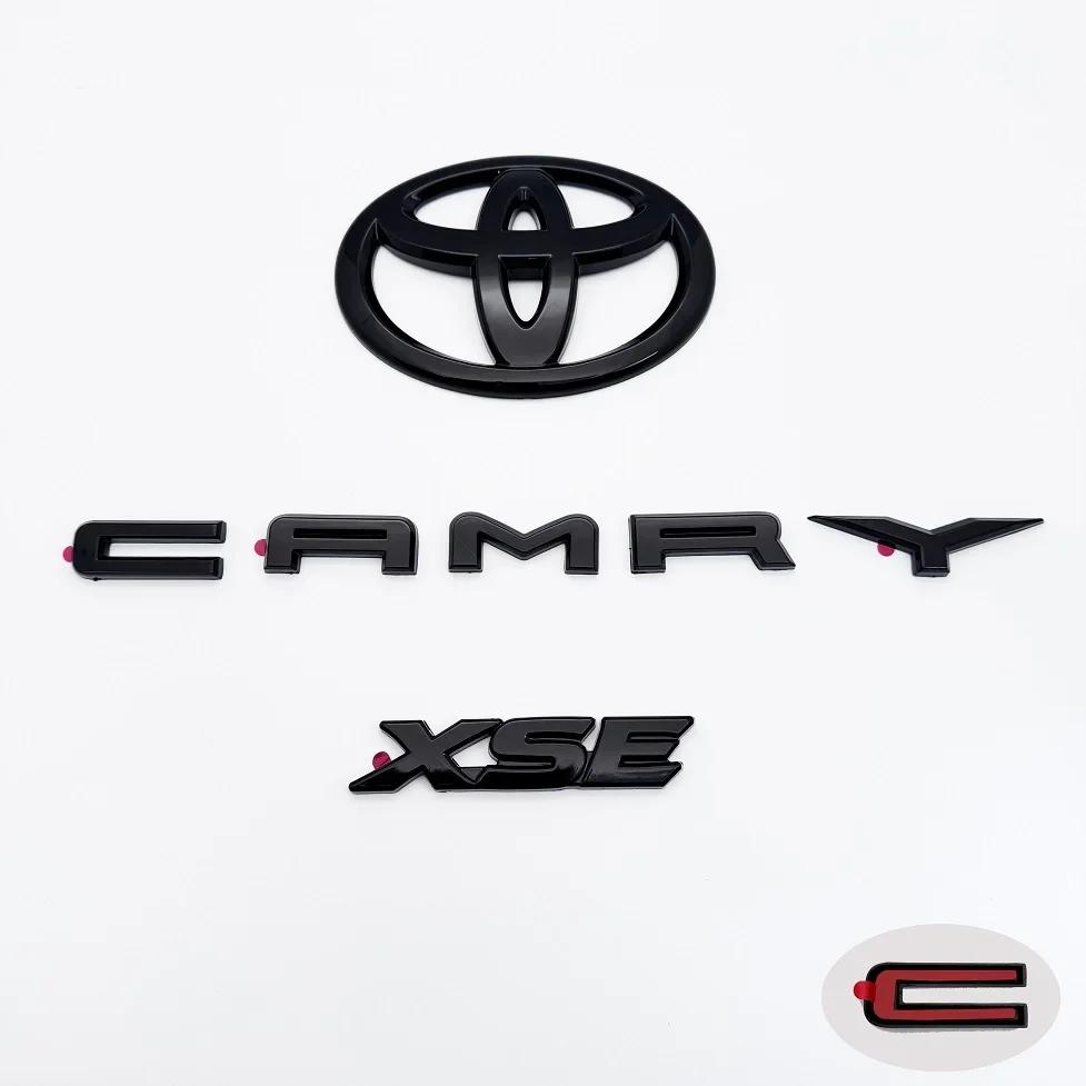 rtzup10 3-piece Set Emblem for Toyota Camry Modified Covering Car Sticker 3D Trunk Sticker Accessories SE LE XSE Auto Exterior Decor