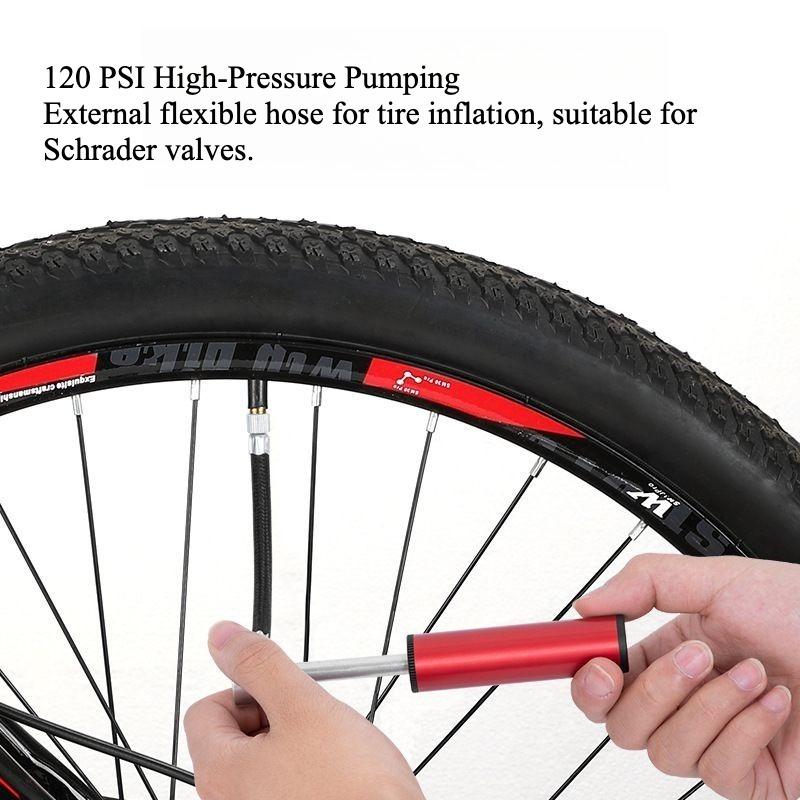 Mini Bicycle Pump, Portable High Pressure Bike Air Pump for Presta Schrader Valve Road Mountain Bike