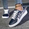 MAEDEF Женская спортивная обувь Мужская вулканизированная обувь На шнуровке Женские кроссовки Парная модная обувь с принтом граффити Повседневная обувь на плоской подошве