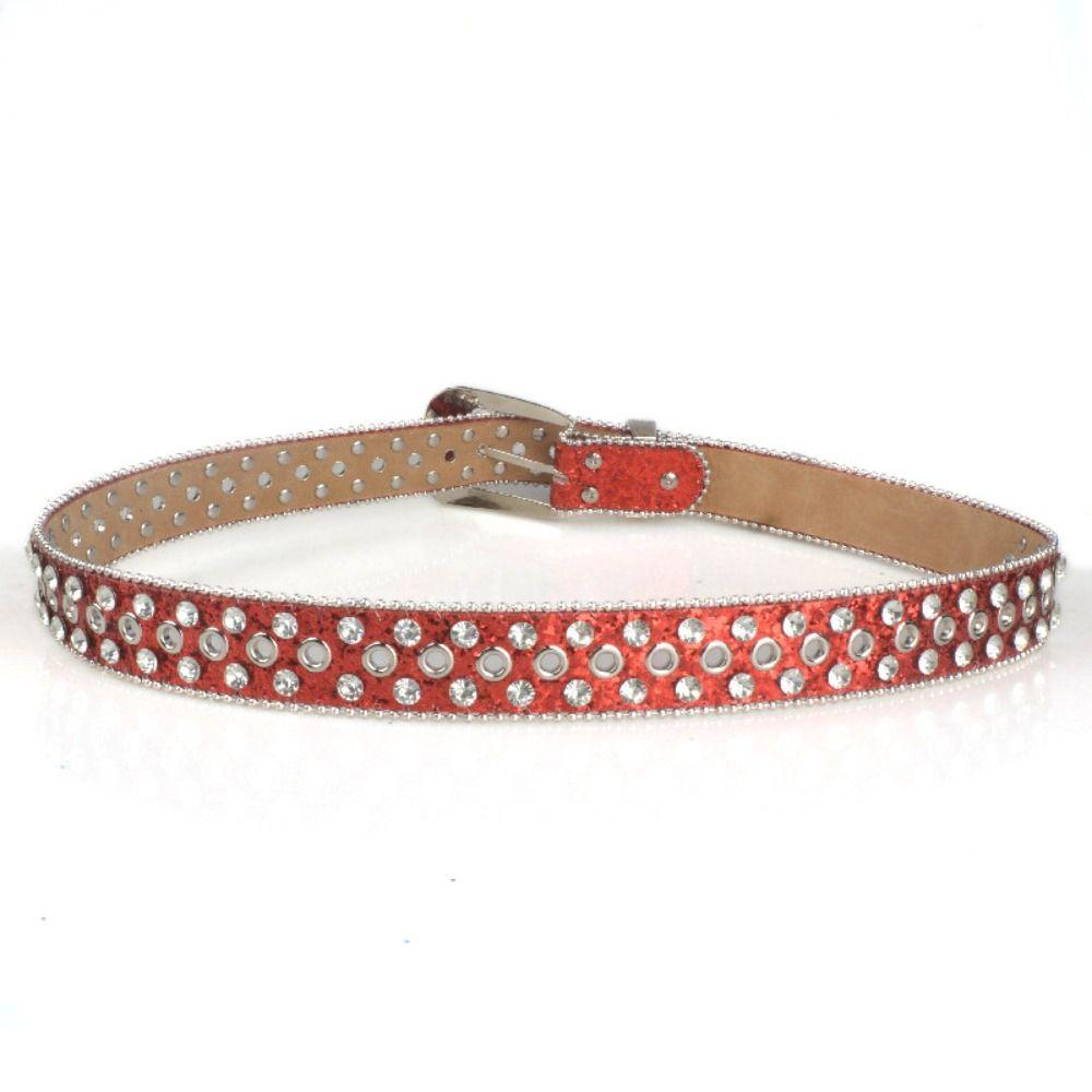 PU Leather Rivet Belt Y2K Women Waistband Retro Rhinestone Belts  Decorative Jeans