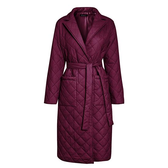 Simplee длинное прямое зимнее пальто с ромбическим узором, повседневные женские парки с поясом и глубокими карманами, стильная верхняя одежда с воротником на заказ