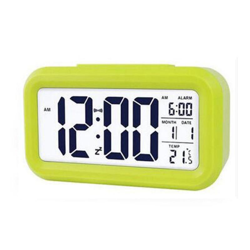 Rechargeable Digital Alarm Clock With Smart Light Sensor Room Gift Decoration