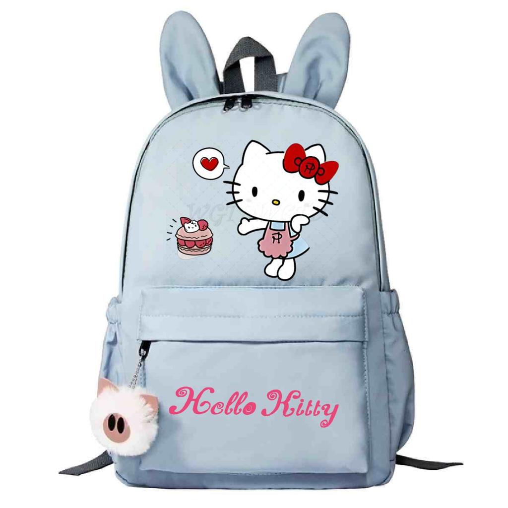 College Style Cute Print Junior High School High School Student Schoolbag Large Capacity Rabbit Ears Backpack Female