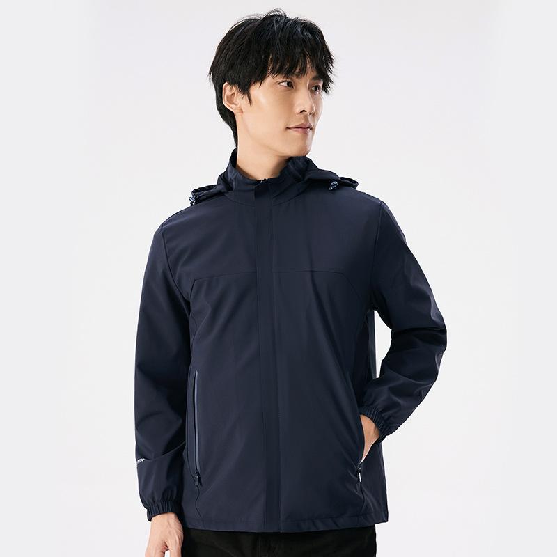 24 Весенне-осенняя тонкая эластичная ветровка для мужчин и женщин, уличная ветрозащитная и водонепроницаемая куртка с подкладкой, дышащая сетка, капюшон