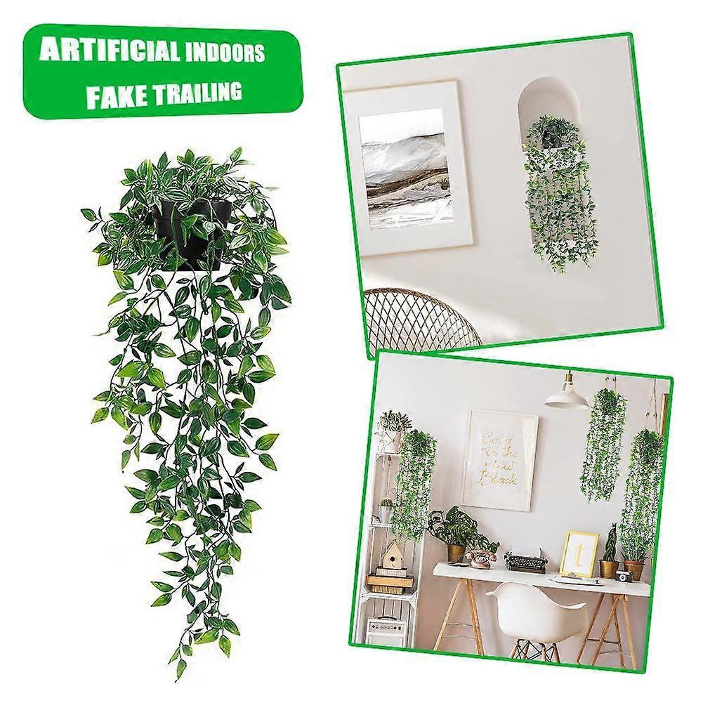 Hanging Plants in Pots Artificial Indoors Fake Trailing