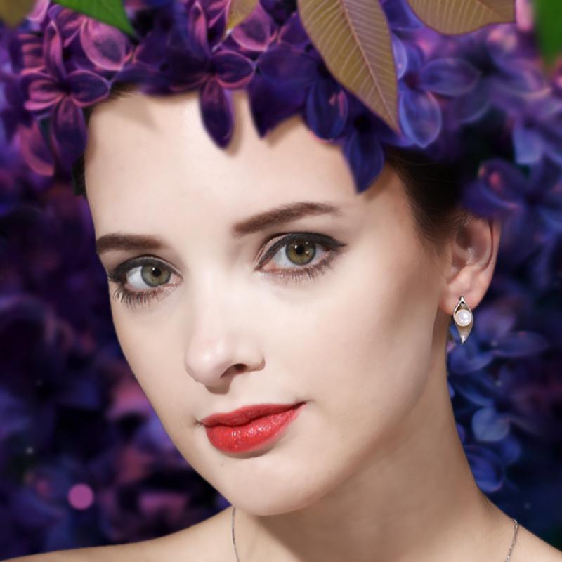 Серьги женские в виде жемчужен