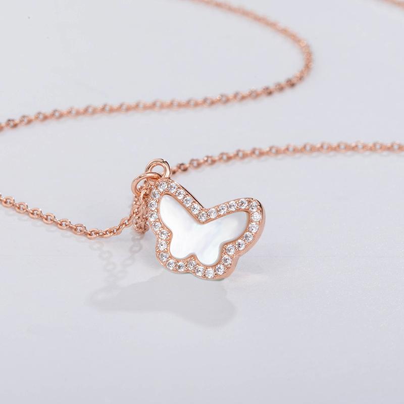 Изысканное ретро ожерелье с бабочкой, женское ожерелье с подвеской-бабочкой, стерлинговое серебро 925 пробы, богемный стиль, модное, для вечеринки, подарок на день рождения