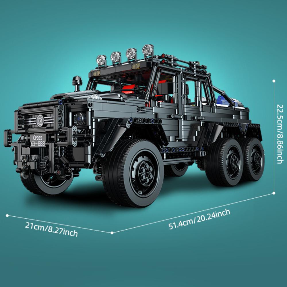 ToylinX 6x6 Внедорожник Строительные Блоки Игрушечный Автомобиль Технические Кирпичики Грузовик Модель-Симулятор 1:Наборы строительной техники для взрослых в масштабе 8