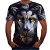 Летний топ с круглым вырезом и принтом в виде животных 3D, модные повседневные футболки с короткими рукавами для мужчин