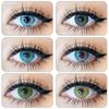 2PCS/1pair 3Tone Big Eyes Soft Color Contact Lenses Cosmetic Colored Contacts Eye Beauty Pupil Contactlens