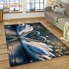 Love Swan Cartoon Cygnus Girl Gift Carpet Rug for Home Living Room Bedroom Sofa Doormat Decor,Kids Area Rug Non-slip Floor Mat