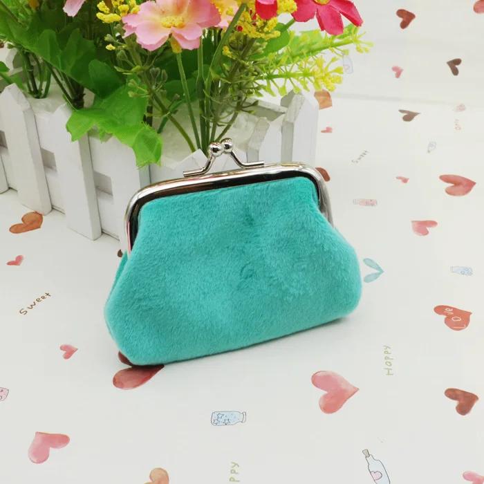 Women's Coin Purse Oil Wax Leather Wallet 4 Inch Buckle Mini Wallet Coin Bag Lipstick Storage Bag Ladies ClutchBag