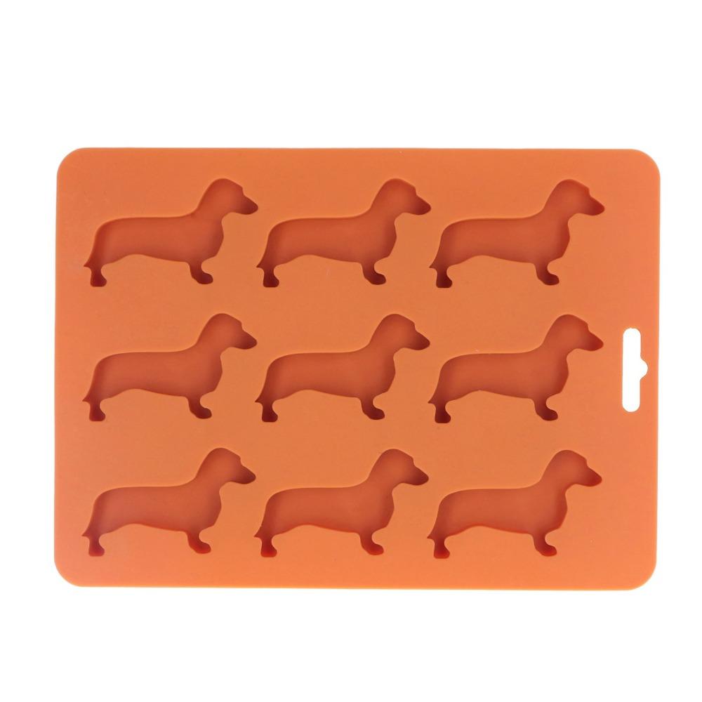 Dog Shaped Silicone Ice Cube Tray Silicone Baking Mold Reusable Dachshund Dog Mold Cake Decoration