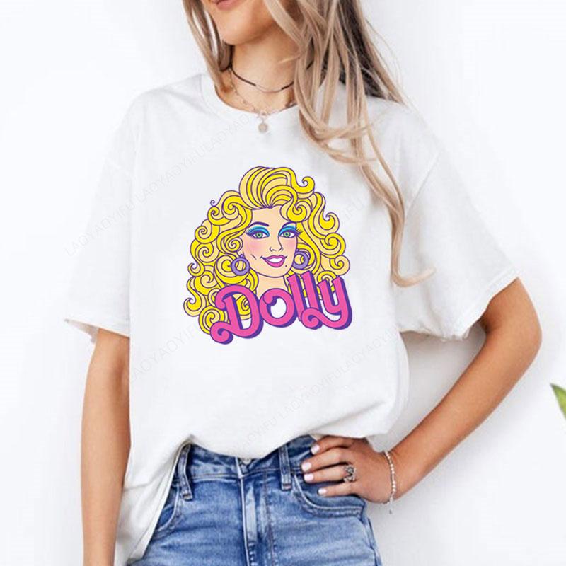 Dolly Parton Creativity Fashion TShirt Country Music Graphic T Shirts Vintage Legend Unisexs Clothes Cotton Printed New Intee