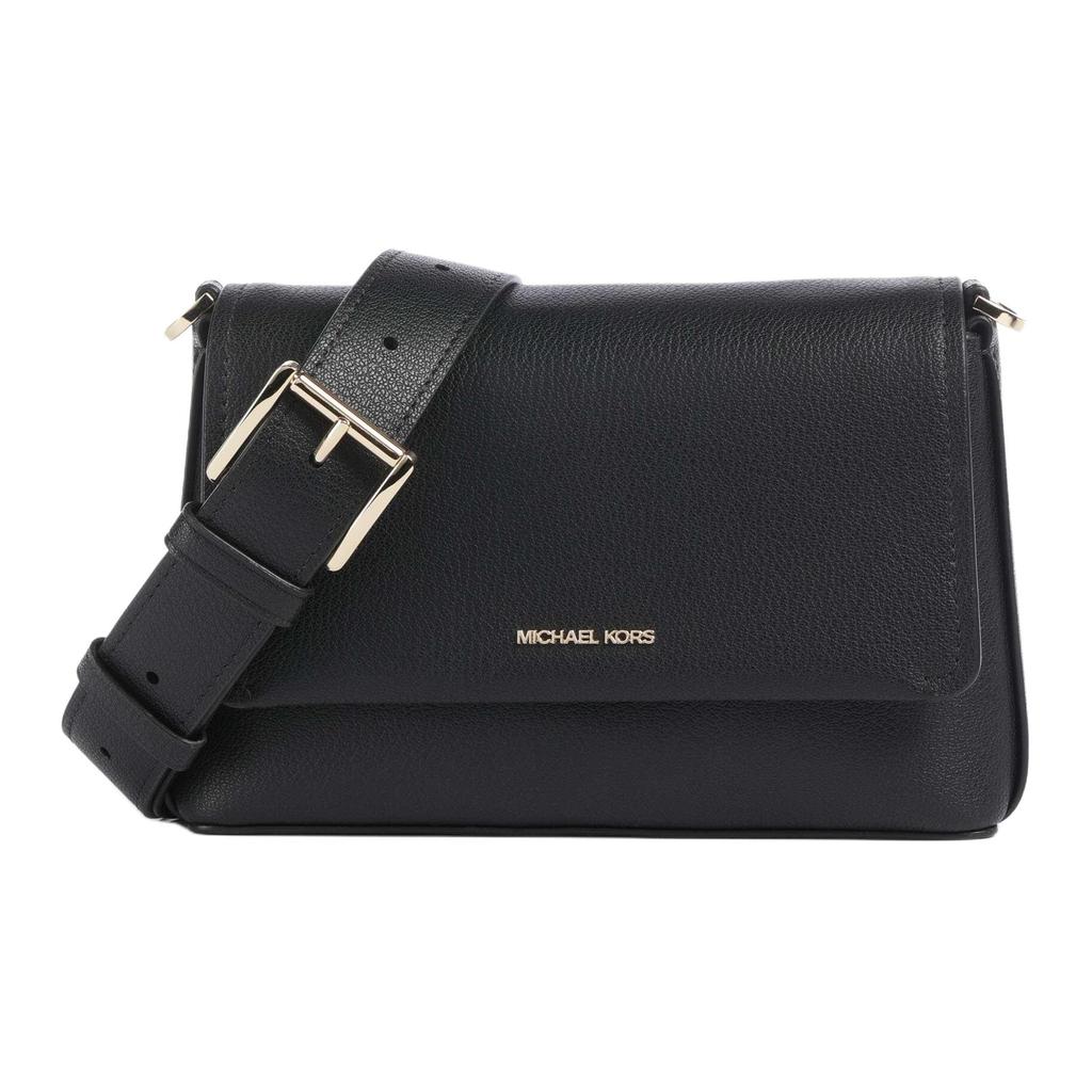 MICHAEL KORS Nessa Leather Shoulder Bag, Crossbody Bag Small Womens Black 30T5G8ZM1L-BLACK