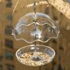 Transparent Hanging Bird Bath Open Platform Hummingbird Feeder Umbrella Bird Feeder  Farm