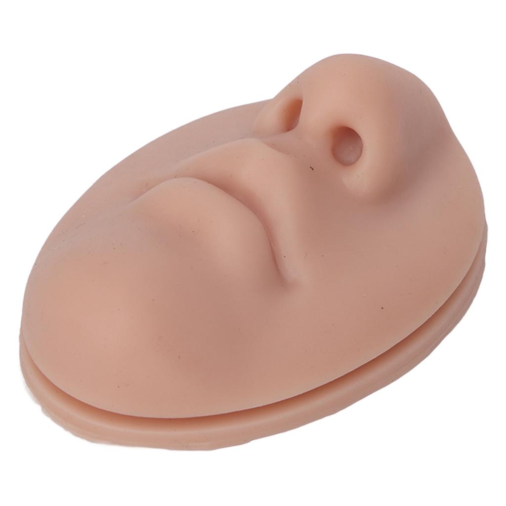 Silicone Nose Model with Mouth Flexible Elastic Reusable Piercing Silicone Nose Model for Beginners