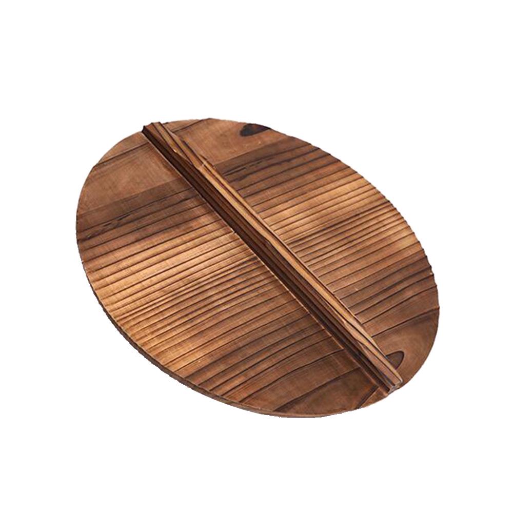 Деревянная крышка для кастрюли, защита от брызг масла, защита от ожогов, кухонный инструмент для приготовления пищи, термостойкая, большая ручка