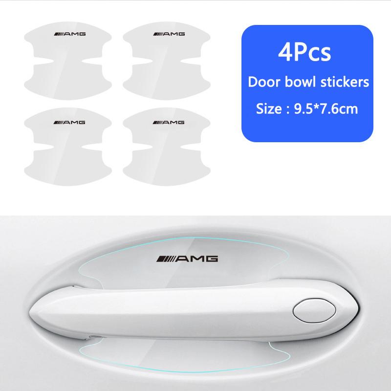 JBCR1 Car Door Bowl Film Transparent Handle Sticker Protector Cover For Mercedes Benz AMG GLC W203 W206 W220 W205 W211 W212 W201 W210
