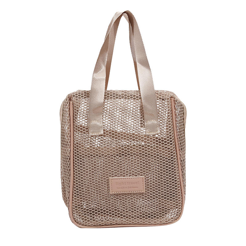 Модная повседневная сетчатая косметичка большой вместимости, ручная, многофункциональная, с отделениями, дорожная сумка для туалетных принадлежностей и хранения