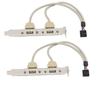 SinLoon Компьютерные Кабели Разъемы Новый USB-адаптер для материнской платы ПК Задняя Панель Кронштейн Расширения к IDC-кабелю материнской платы Адаптер Хоста [Набор из 2 шт.] &