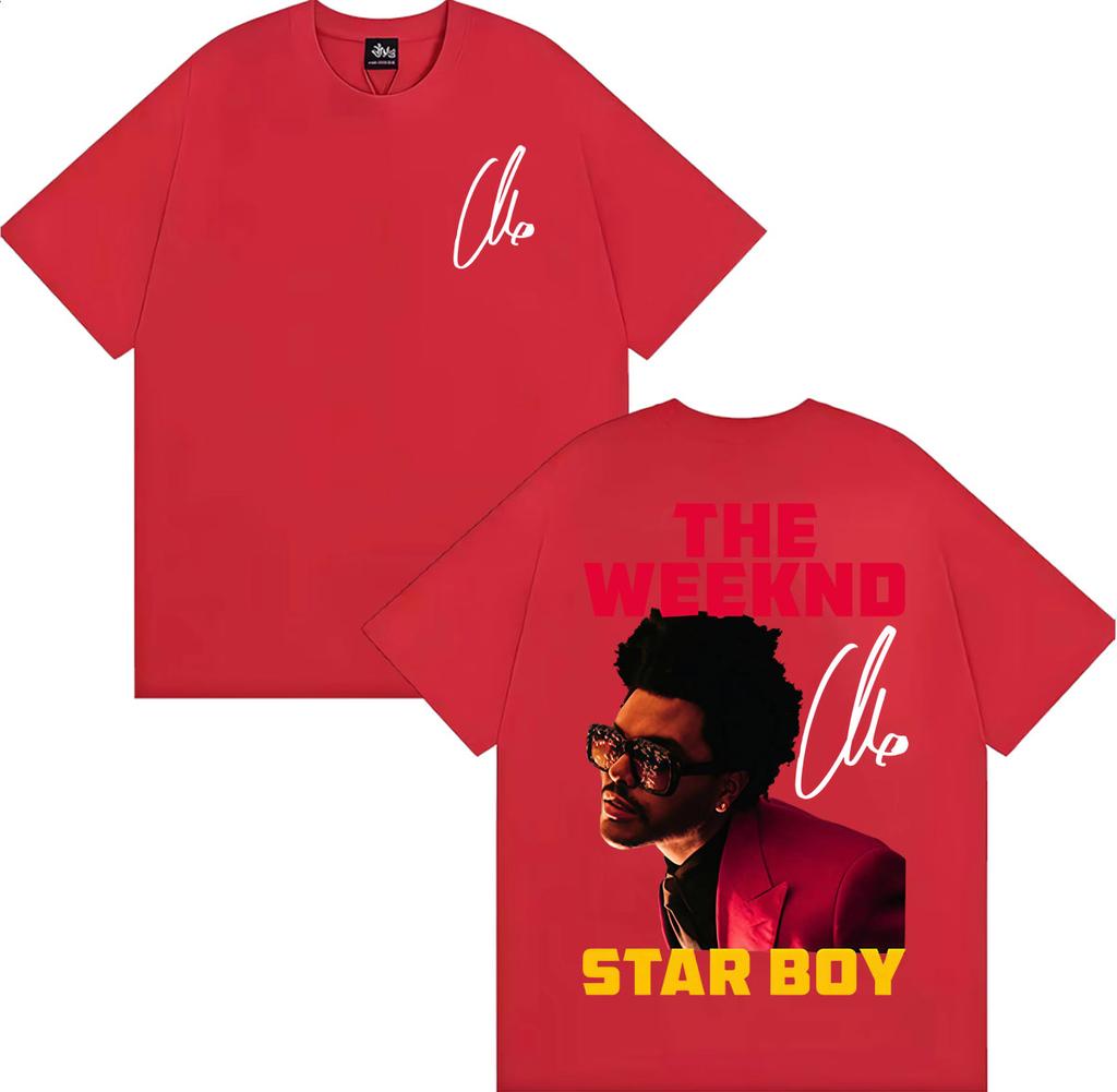 Стиль Starboy The Weeknd Графические футболки Женская Унисекс Одежда Хип-Хоп Харадзюку Футболка Летние Топы Оверсайз Футболка Уличная Одежда