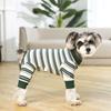 Durable Four-legged Puppy Stripes Jumpsuits Fashionable Polyester Pet Dog Clothes Soft Dog Pajamas Summer