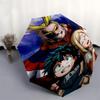 1pc My Hero Academia All Might, Izuku Midoriya & Himiko Toga, Automatic Opening Umbrella with Portable Tri-Fold Design, 8-Bone Iron Frame Outdoor Umbr