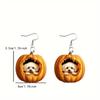 Chic Pumpkin Puppy Acrylic Earrings: Creative Design with High-End Appeal