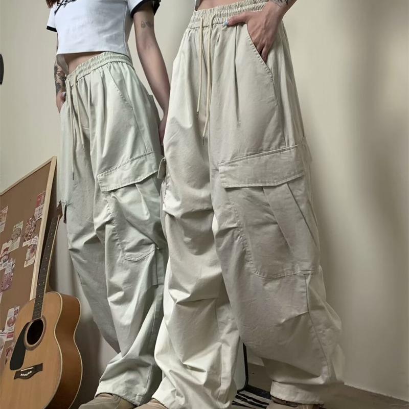Streetwear Casual Wide Leg Pants Women High Waist Plus Size Y2K Cargo Pants Woman Fashion Trendy Loose Straight Office Lady Trousers 24202