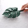Glass Wiper Hollowed Non-slip Green Leaf Shaped Shower Squeegee Cleaning Tool