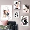 Beauty Modern Girl High Heel Paris Perfume Girl Wall Art Canvas Painting Posters And Prints Wall Pictures For Living Room Decor No Frame