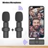 K11 Professional Wireless Lavalier Microphone for iPhone iPad Laptop Android Live Gaming Video Recording Interview Business Mic